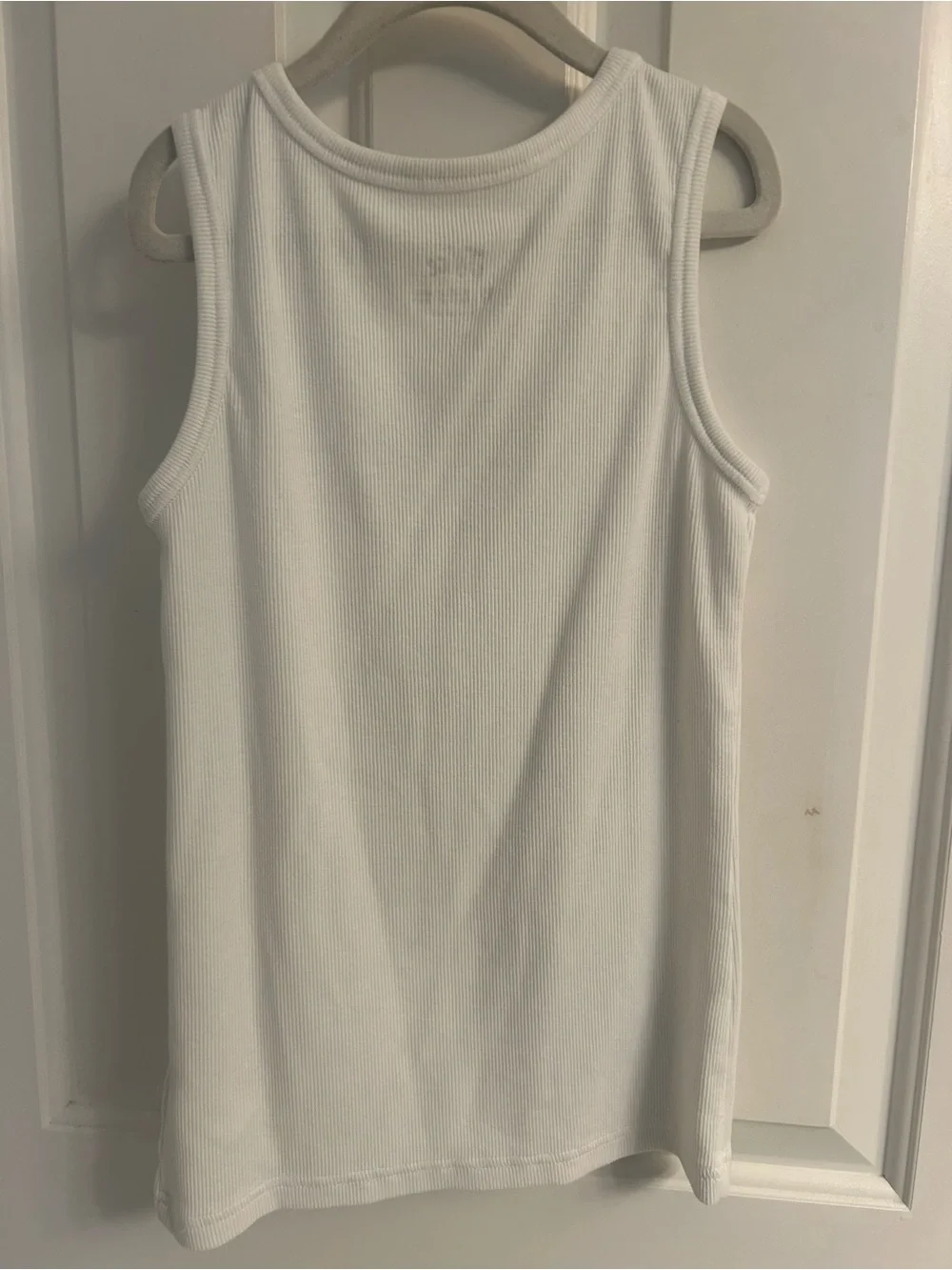 Girls Justice White Ribbed Tank Top